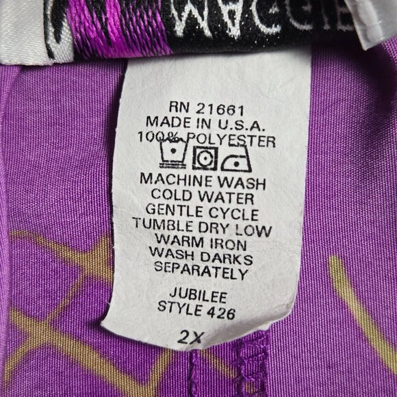 Vintage Maggie Sweet‎ Jubilee Two Piece Set Purple Floral Skirt & Top 2X 3X - Picture 7 of 14